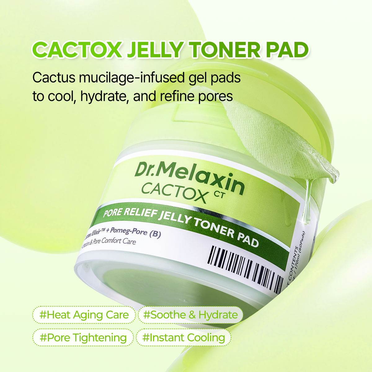 Dr. Melaxin Cactox Pore Relief Jelly Toner Pad — official product gallery image 2