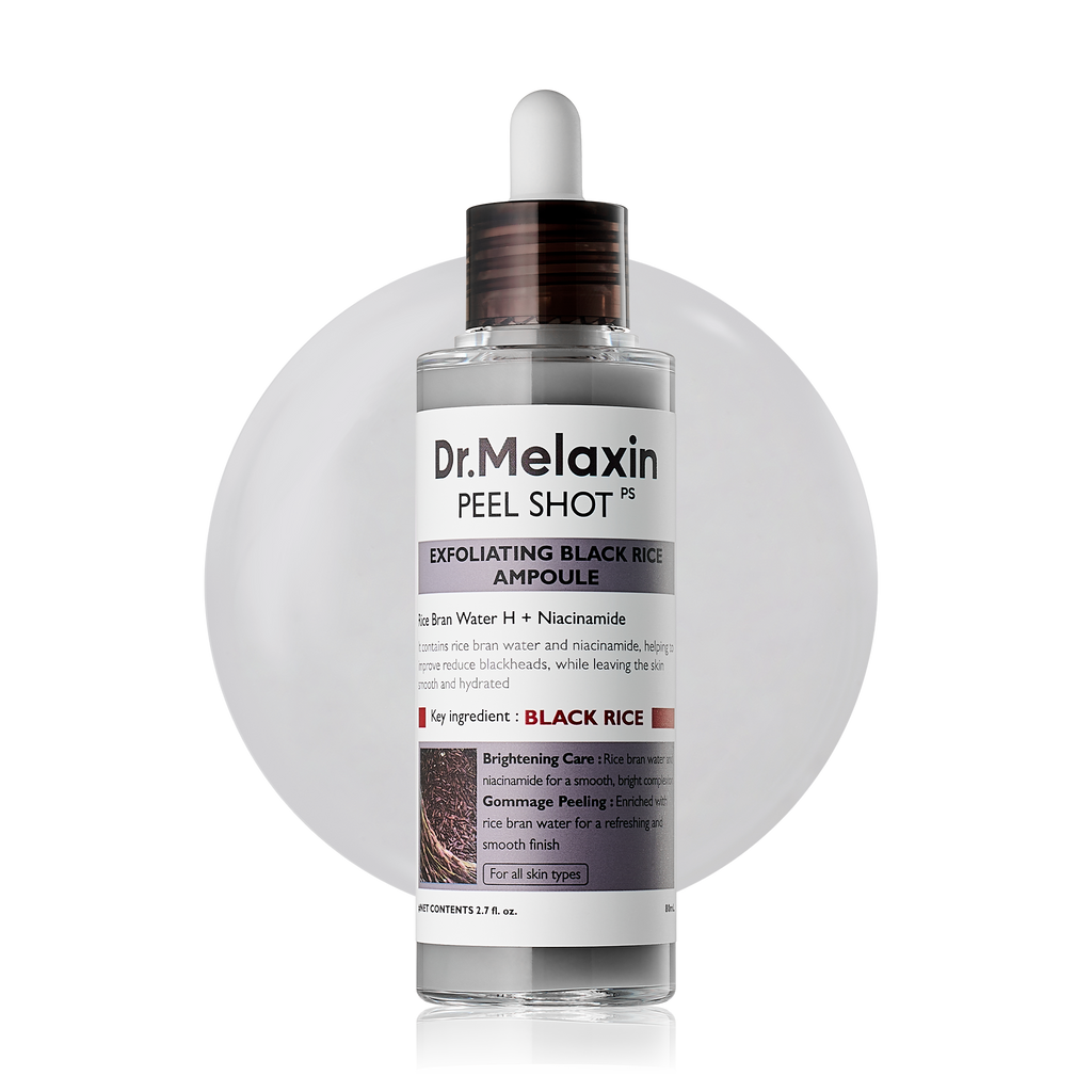 Dr. Melaxin Peel Shot Glow Black Rice Ampoule — official product image