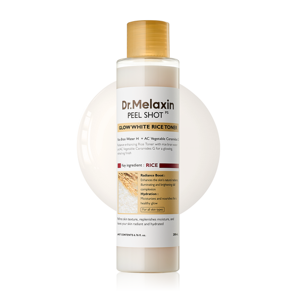 Dr. Melaxin Peel Shot Glow White Rice Toner — official product image