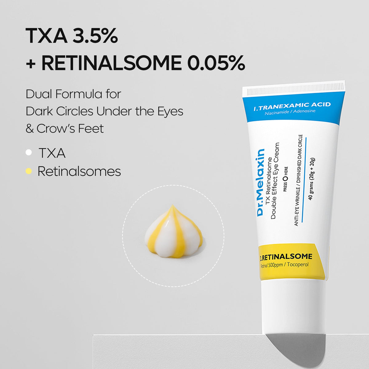Dr. Melaxin TX Retinalsome Double Effect Eye Cream — official product gallery image 3