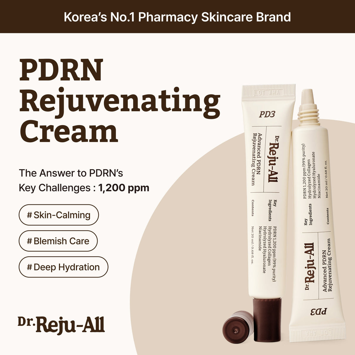 Dr.Reju-All Advanced PDRN Rejuvenating Cream - 20ml — official product gallery image 2