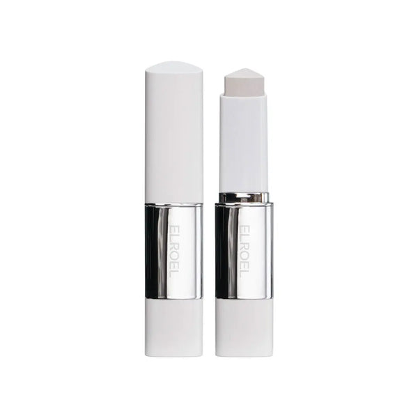 Elroel Blanc Cover Cream Stick Light shown closed and open on a white background