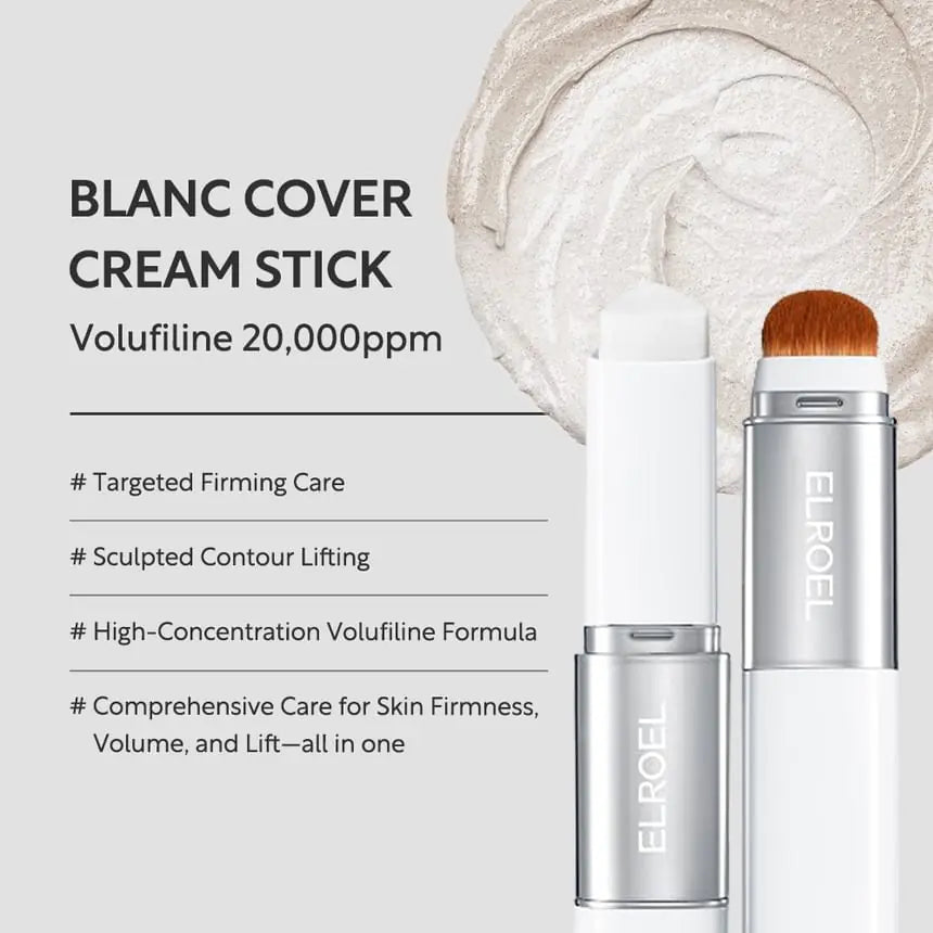 Original Blanc Cover Cream Stick graphic highlighting Volufiline