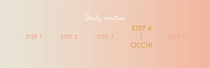 Official Prestige routine graphic highlighting step 4 for eye cream