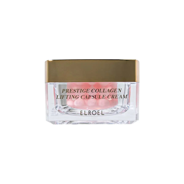 Elroel Prestige Collagen Lifting Capsule Cream shown on a white background