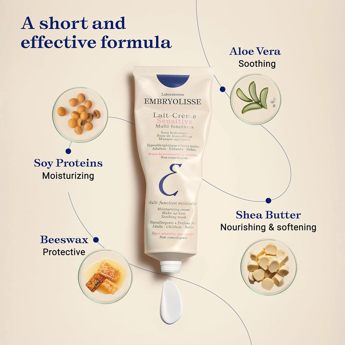 Embryolisse Lait-Creme Sensitive aloe shea butter and beeswax