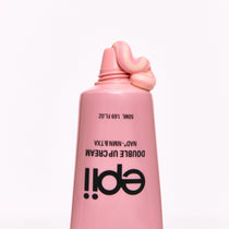 epii Double Up Cream NAD+ · NMN & TXA — Two complementary cream formulas in one 50 ml tube; dispensing detail.