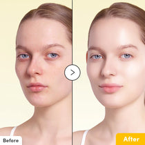 Eqqualberry BOUNCY DAY Collagen Glow Up Gel Toner Pads — Helps refresh dull-looking skin with a luminous finish; | Manufacturer before-and-after illustration