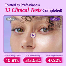 Eqqualberry DEEP CERA Bakuchiol Plumping Serum — Softens the look of fine lines and uneven texture; | Brand clinical results infographic