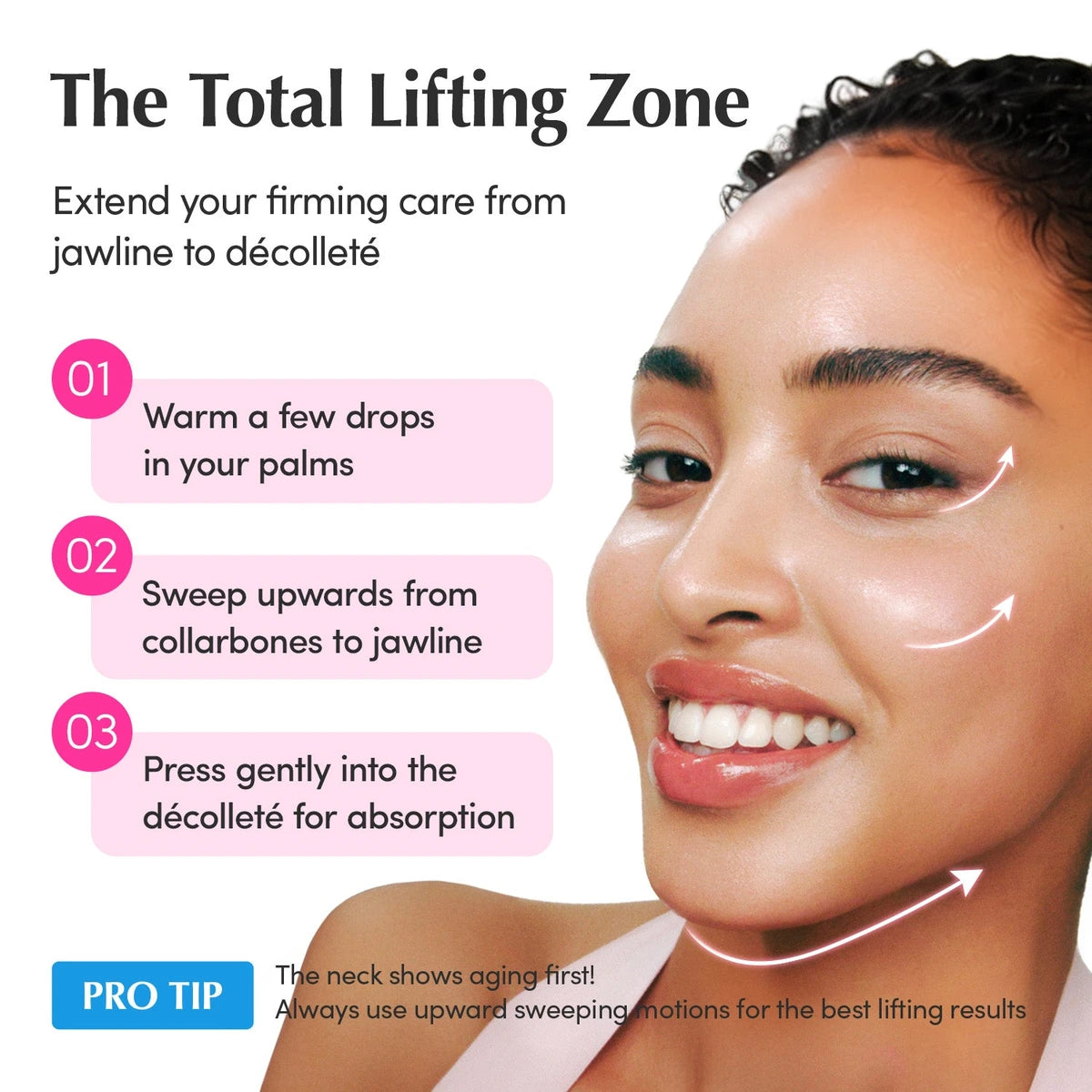 Eqqualberry LUSH BLUSH NAD+ Peptide Boosting Serum — Helps tired-looking skin appear smoother and more radiant; | Face and neck application guide