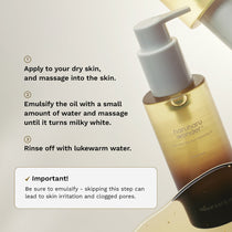 Haruharu Wonder Black Rice Deep Cleansing Oil — cleansing oil application and rinsing guide