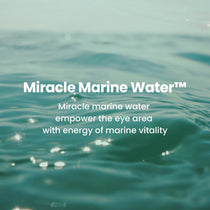 Heimish Marine Care Eye Cream - 30ml — manufacturer information card with sea imagery and marine ingredient details.