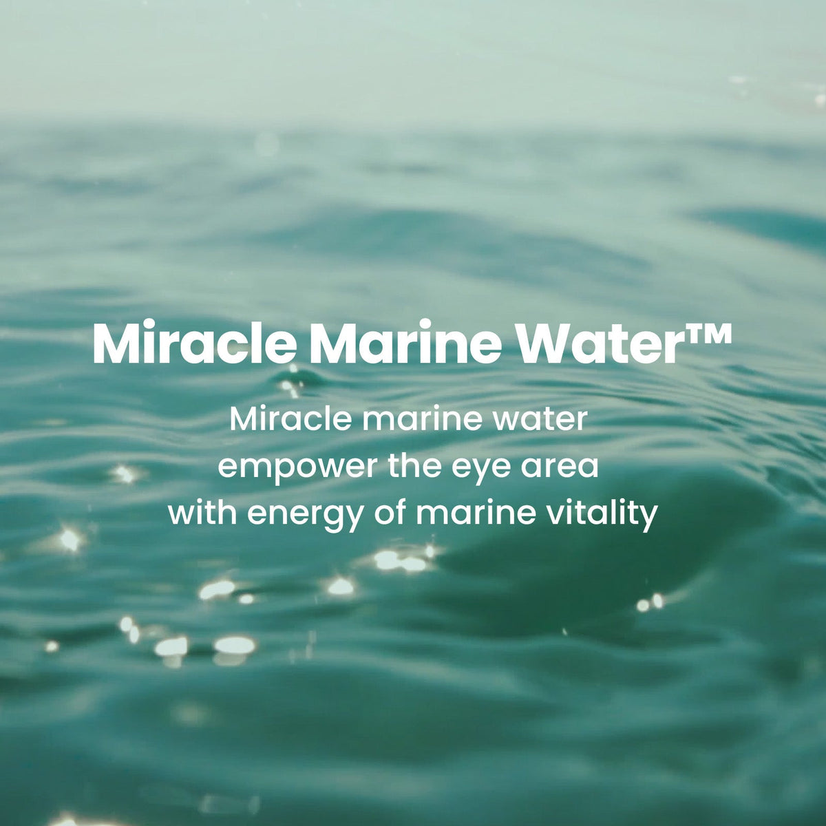 Heimish Marine Care Eye Cream - 30ml — manufacturer information card with sea imagery and marine ingredient details.