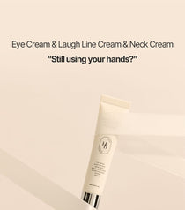 Heveblue Black Yuja Bean Lifting Auto Eye Cream 15 ml — tube and application-area guide.