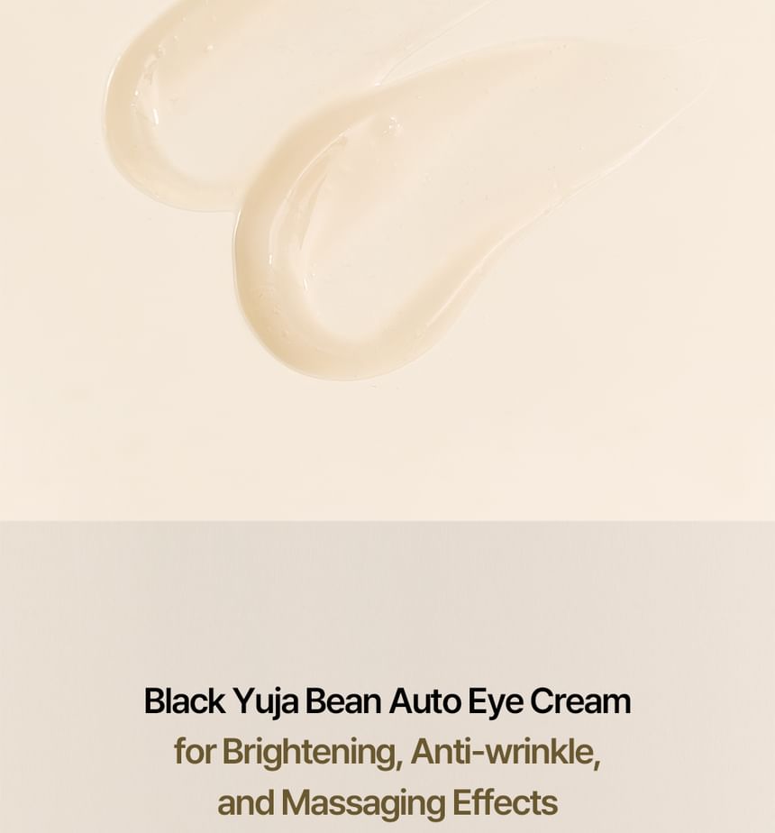 Heveblue Black Yuja Bean Lifting Auto Eye Cream 15 ml — cream texture.