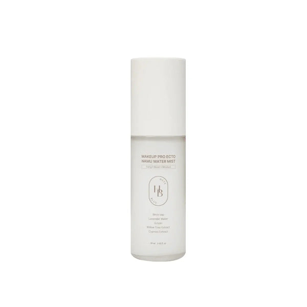 Heveblue Makeup Pro Ecto Namu Water Mist — 50 ml facial mist bottle on a white background