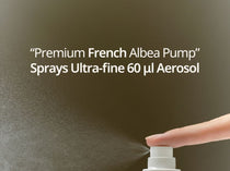 Heveblue Makeup Pro Ecto Namu Water Mist 50 ml — fine-spray pump in use.