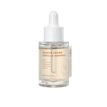 Heveblue Salmon Caring Centella Ampoule — 30 ml ampoule bottle on a white background