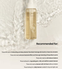 Heveblue Salmon Caring Centella Bubble Cleanser 200 ml — cleanser bottle and use profile.
