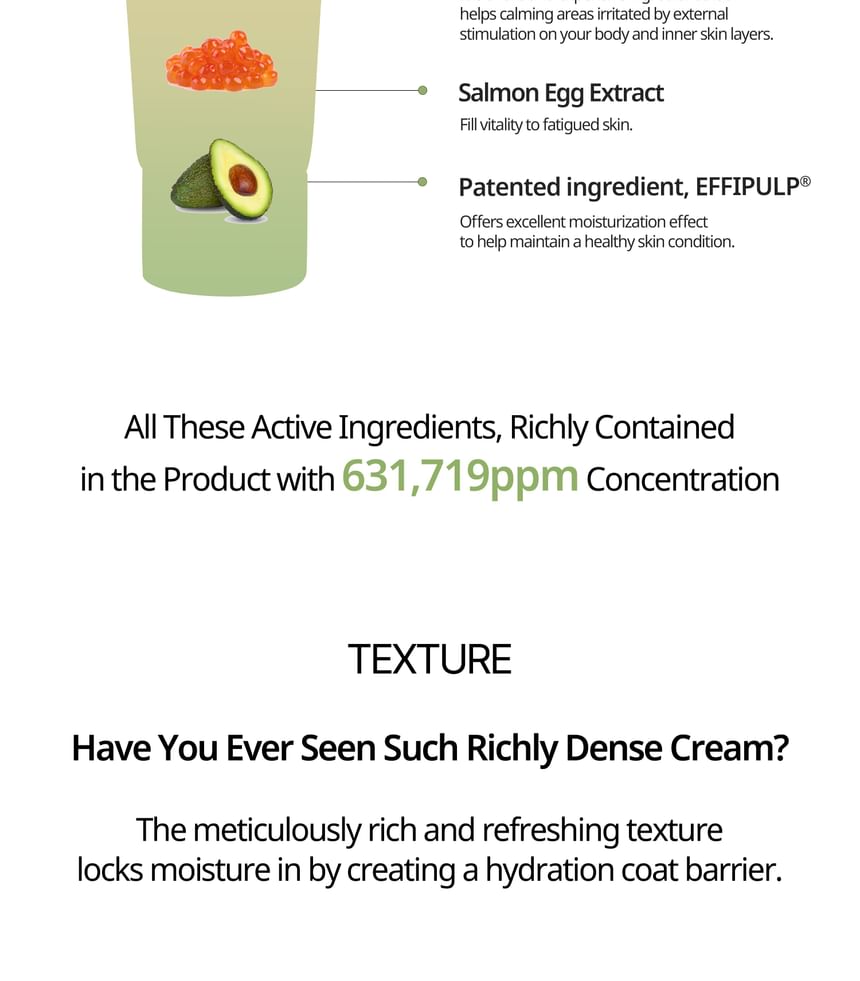 Heveblue Salmon Caring Centella Cream 100 ml — ingredient and cream-texture guide.
