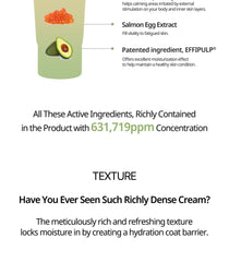 Heveblue Salmon Caring Centella Cream 100 ml — ingredient and cream-texture guide.