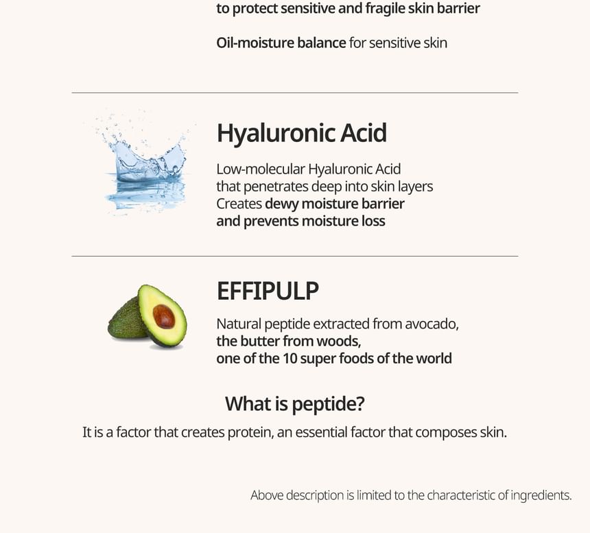 Heveblue Salmon Caring Centella Cream 100 ml — hyaluronic acid and avocado ingredient guide.
