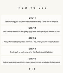 Heveblue Salmon Caring Centella Cream 100 ml — cream application instructions.