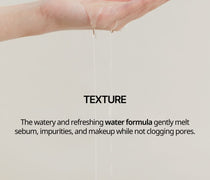 Heveblue Salmon Caring Centella Light Cleansing Oil - 250ml — oil texture on the hand.