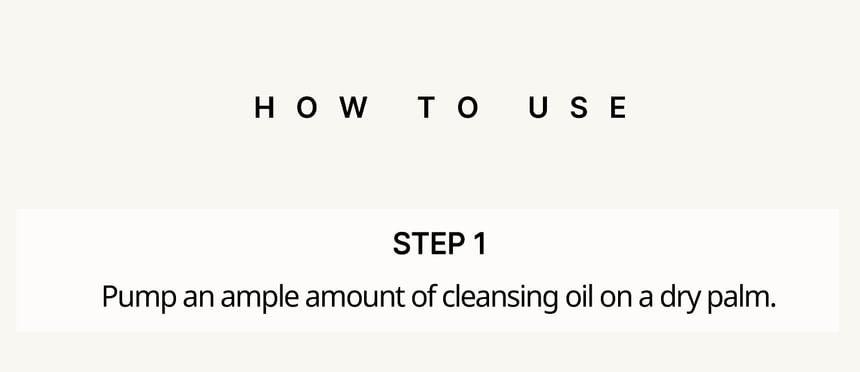 Heveblue Salmon Caring Centella Light Cleansing Oil - 250ml — cleansing application step one.