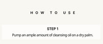 Heveblue Salmon Caring Centella Light Cleansing Oil - 250ml — cleansing application step one.