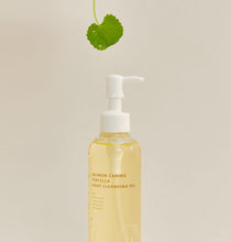 Heveblue Salmon Caring Centella Light Cleansing Oil - 250ml — bottle and centella leaf composition.