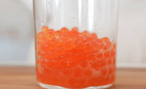 Heveblue Salmon Caring Centella Toner 200 ml — salmon-egg ingredient photography.
