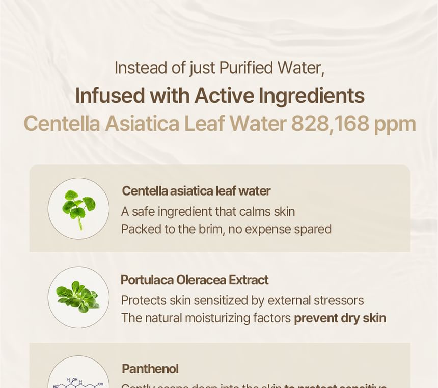 Heveblue Salmon Caring Centella Toner 200 ml — centella and portulaca ingredient guide.