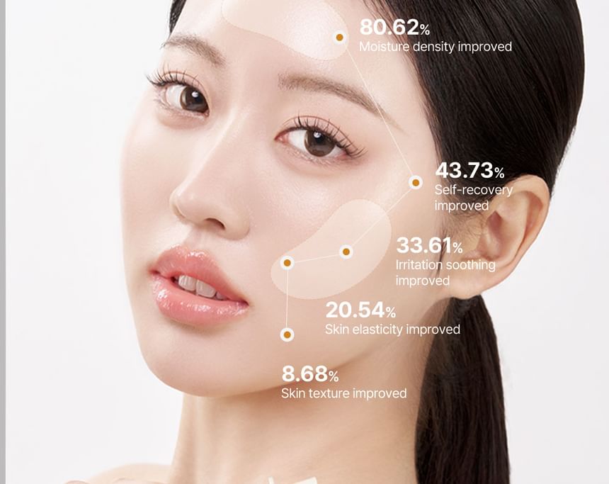 Heveblue Salmon Caring Newpair PDRN Booster 100,000 Shot Essence 5 ml — manufacturer model and study artwork.