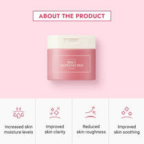 I'm From Beet Refresh Pads — beet-pad jar against a pink background with its native product panel