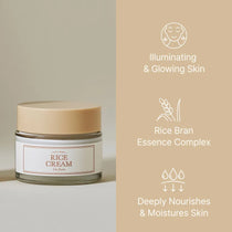 I'm From Rice Cream — original rice-cream jar with its cosmetic-benefit panel