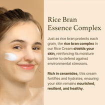 I'm From Rice Cream — model with rice cream applied to her cheek