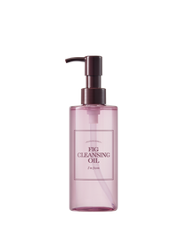 I'm From Fig Cleansing Oil — original pink 200ml bottle with dark pump, native transparent background