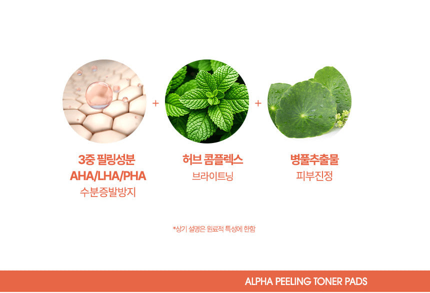 JMsolution Alpha Peeling Toner Pads — official ingredient guide