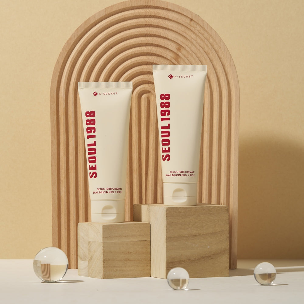 K-Secret Seoul 1988 Cream Snail Mucin 93% + Rice — official product image 2