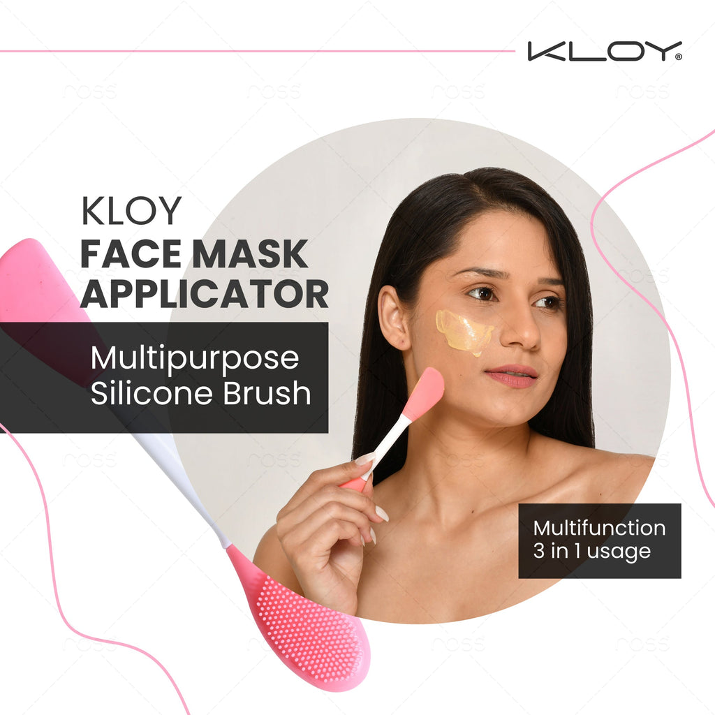 Kloy Silicone Face Mask Applicator & Lip Cleansing Brush (Light Pink) - official gallery 2