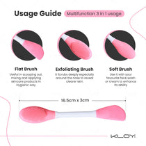 Kloy Silicone Face Mask Applicator & Lip Cleansing Brush (Light Pink) - official gallery 6