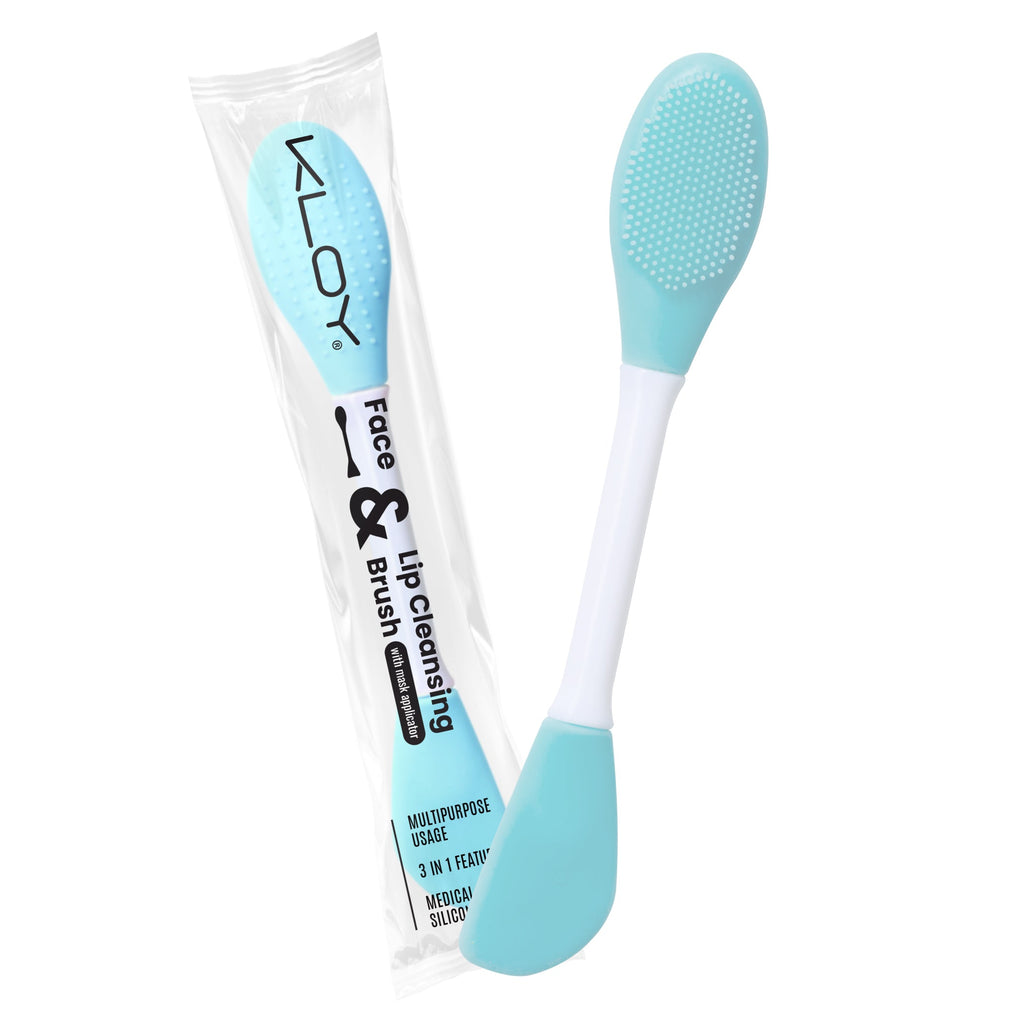 Kloy Silicone Face Mask Applicator & Lip Cleansing Brush (Turquoise) - product view