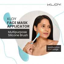 Kloy Silicone Face Mask Applicator & Lip Cleansing Brush (Turquoise) - official gallery 2