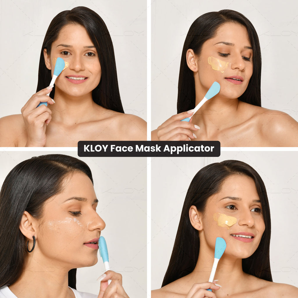 Kloy Silicone Face Mask Applicator & Lip Cleansing Brush (Turquoise) - official gallery 5
