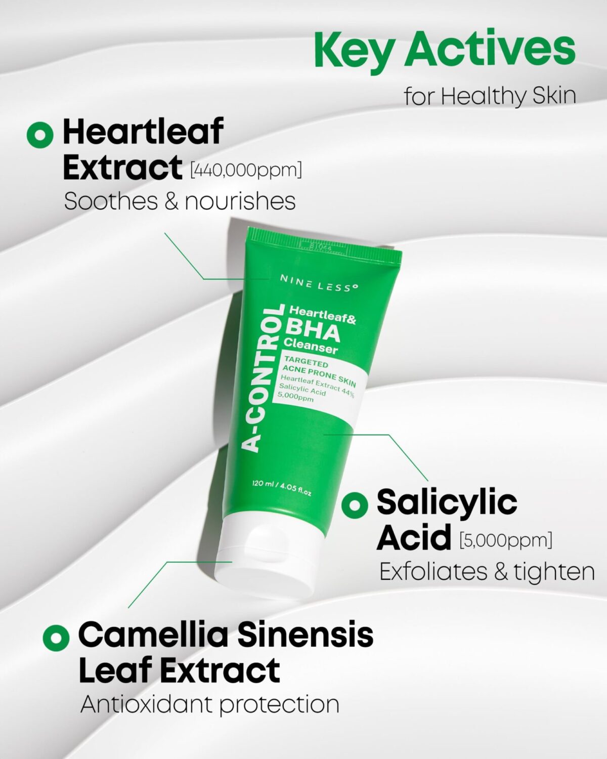NINELESS A-Control Heartleaf & BHA Cleanser 120ml