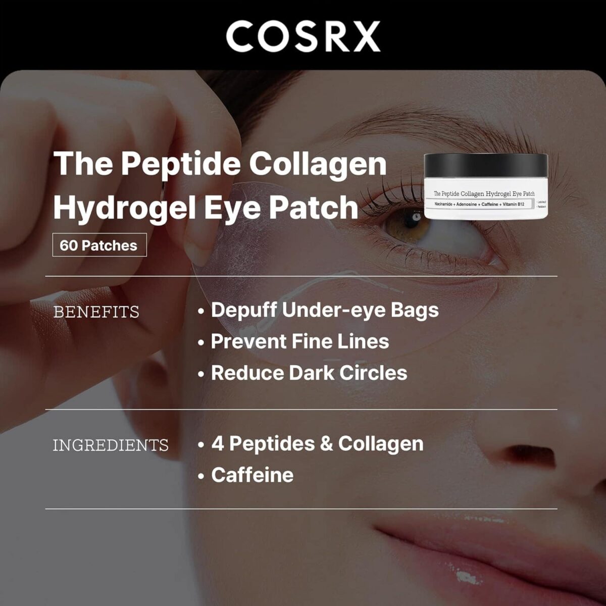 COSRX The Peptide Collagen Hydrogel Eye Patch (60 Patches)