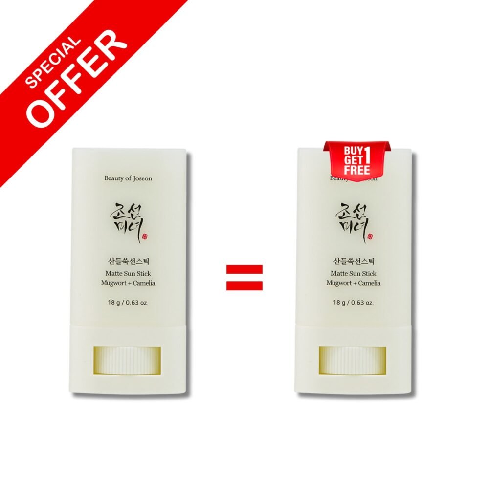 Buy1 Get1 Free BEAUTY OF JOSEON Matte Sun Stick Mugwort + Camelia SPF 50+ PA++++ 18g