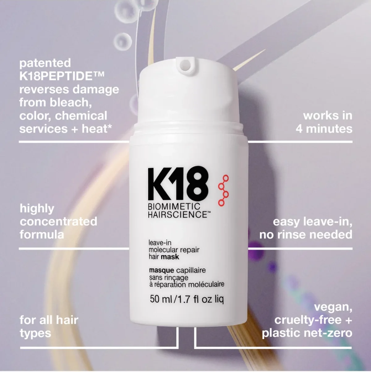 K18 Leave-In Molecular Repair Hair Mask 50ml