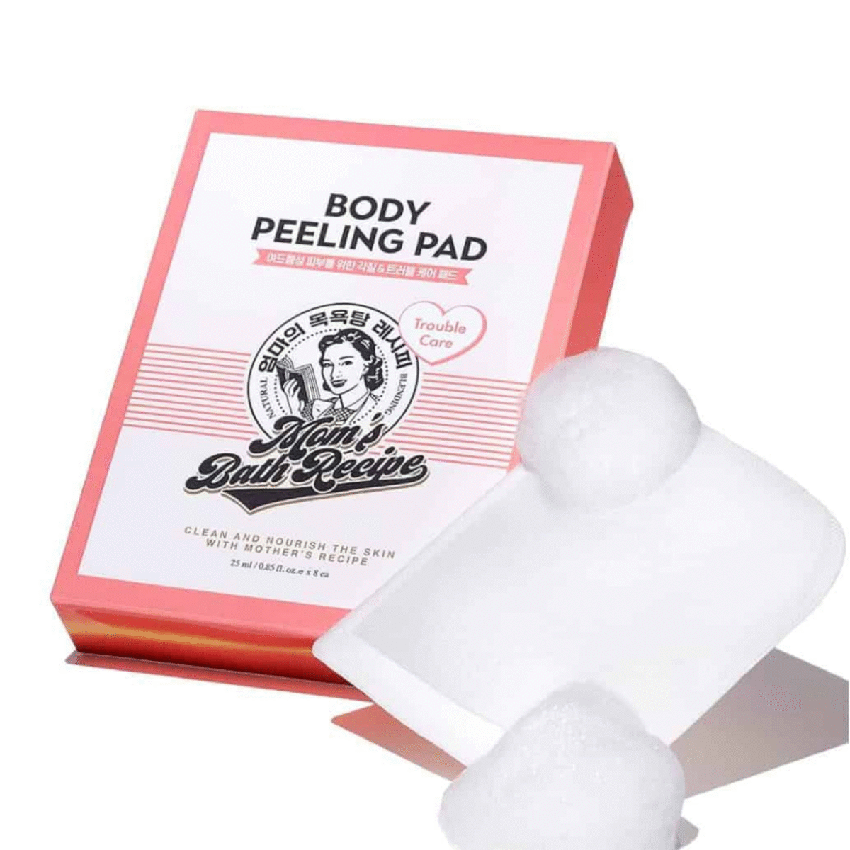 Mom’s Bath Recipe Body Peeling Pad Trouble Care 1pc
